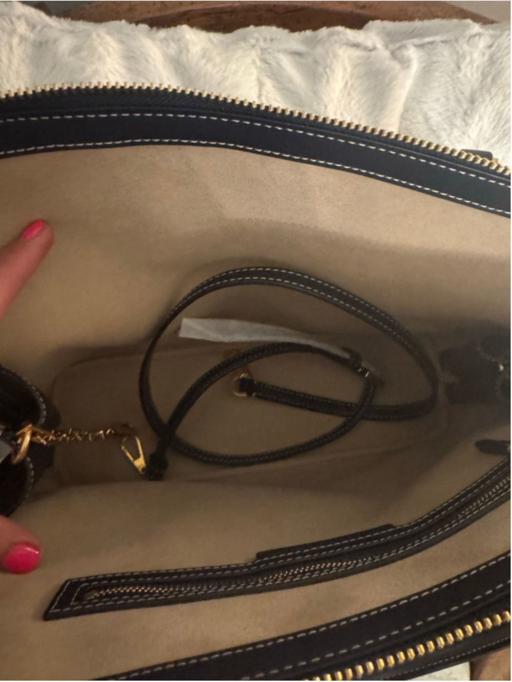 NWT Tory Burch T Monogram Swing Bag Navy Jacquard Top Handle Satchel - Picture 15 of 16